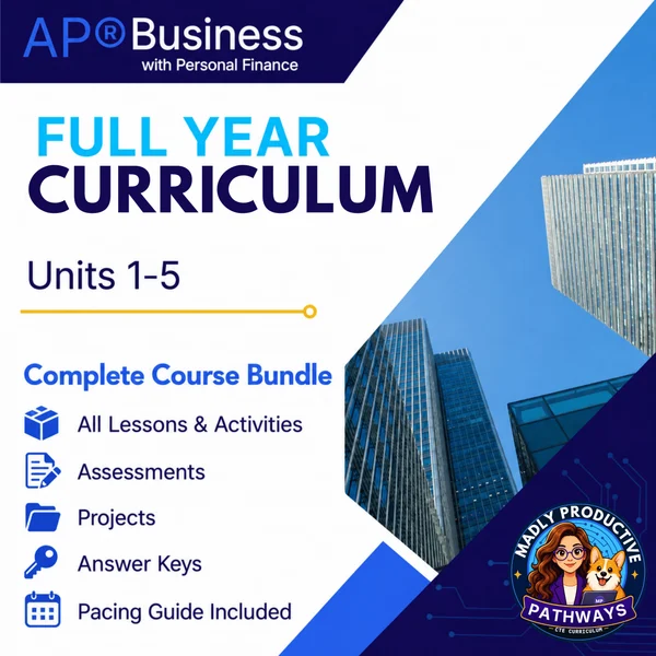 AP Business with Personal Finance full-year curriculum bundle cover